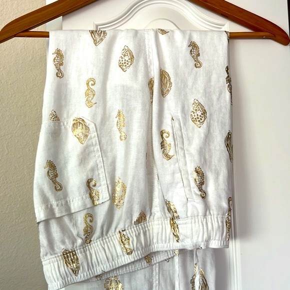 Lilly Pulitzer Pants - Lilly Linen SEAHORSE pants